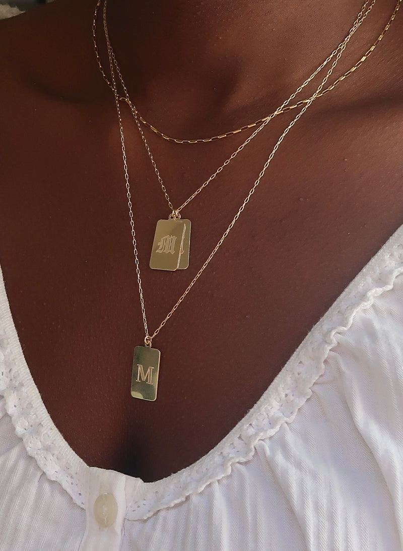 Initial Necklace: OLD ENGLISH