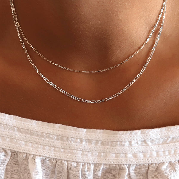 Sterling Silver Baby Link Necklace