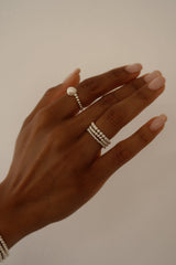 Dune Stretch Ring Silver - large