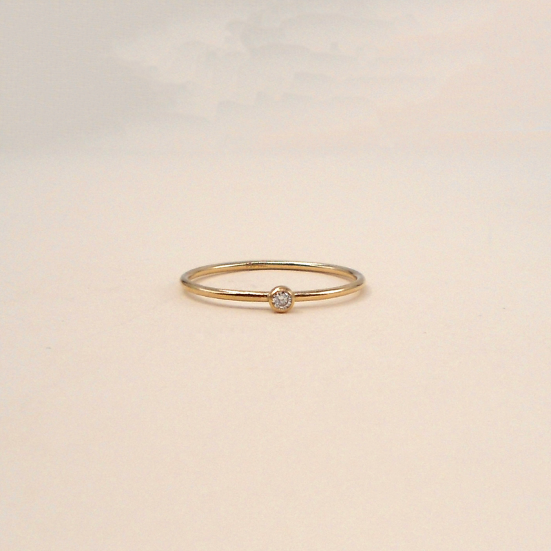 Gold Filled CZ Stacking Rings