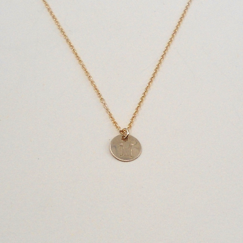 Stamped Initial Necklace