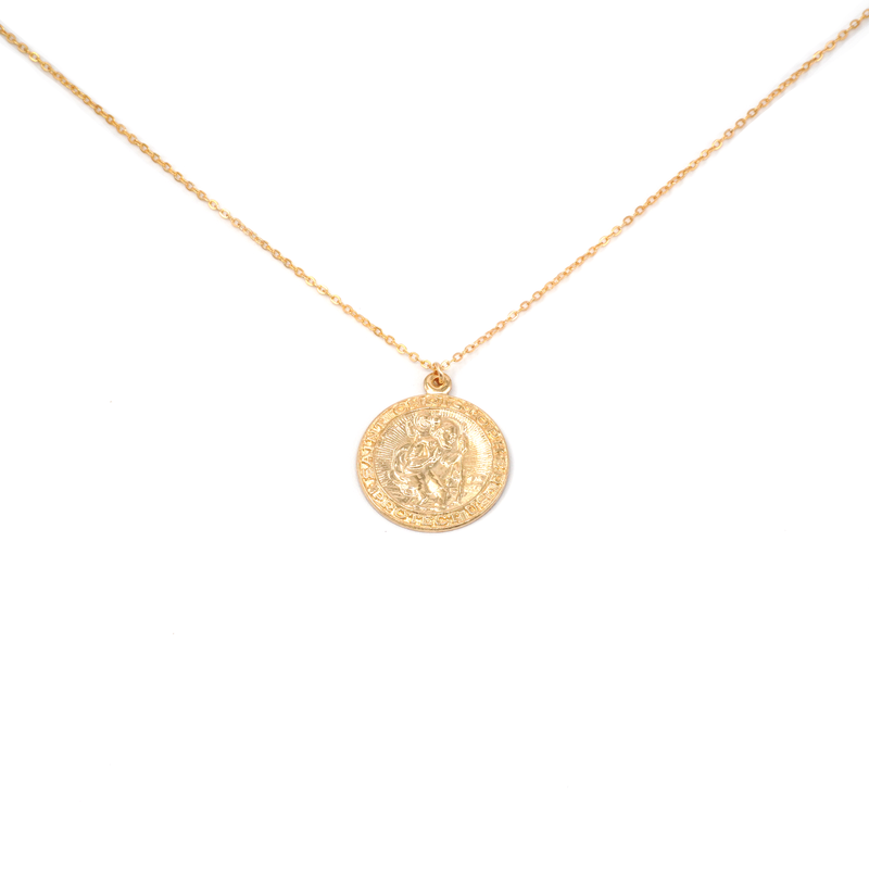 Saint Christopher Coin Necklace