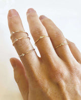 Gold Filled CZ Stacking Rings